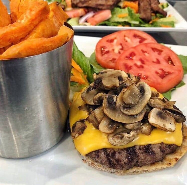 Stacked Bison Burger